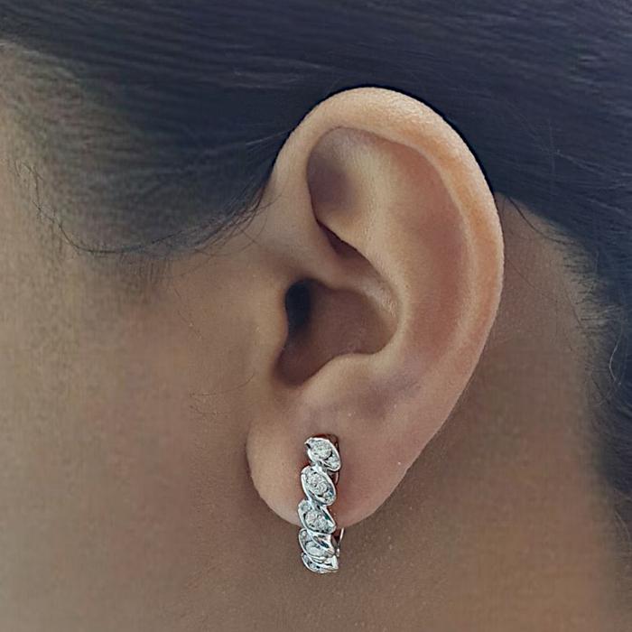 Diamond Hoop Earring 18K / Diamond Jewelry