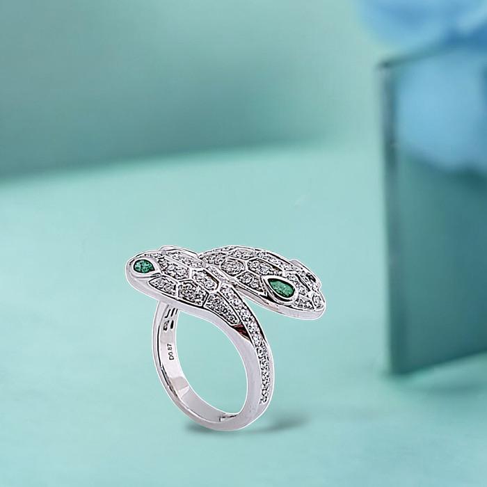 Serpenti Diamond Ring 18K / Diamond Jewelry-99CBD120000AB-HT