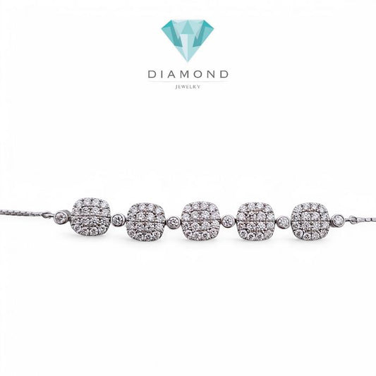 Cushion Diamond Bracelet 18K / Diamond Jewelry