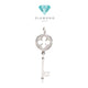 Key white gold 18 K pendant with Diamond Tif Diamond Jewelry