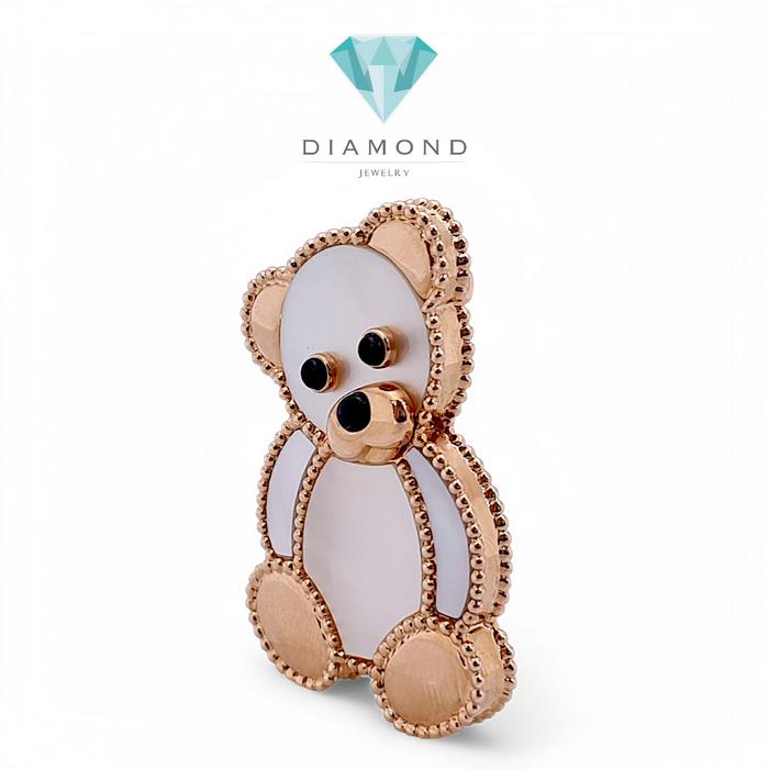 Teddy Clip brooch MOP 18K vca / Diamond Jewelry