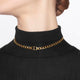 CD logo choker petit /large necklace 18k gold-Diamond Jewery