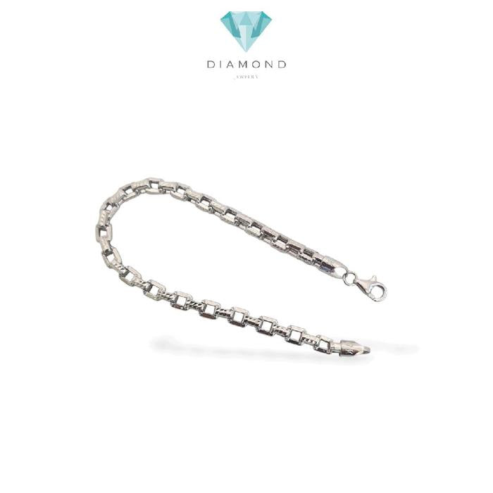 Blockchain Whitegold Brecelet 17K / Diamond Jewelry /485GMS506LS