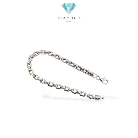 Blockchain Whitegold Brecelet 17K / Diamond Jewelry /485GMS506LS