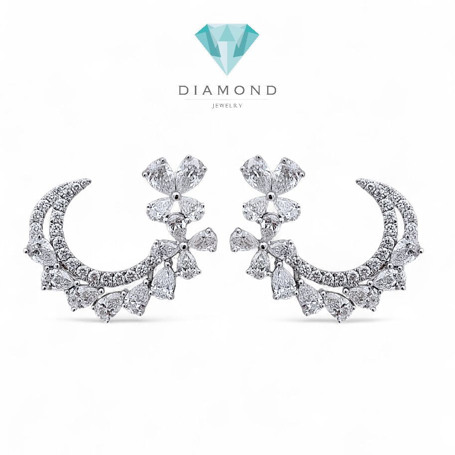 Flower Diamond Earring 18K Model C / Anting Bunga Berlian 18K / Diamond Jewelry 397AB20600VIONLS -HT