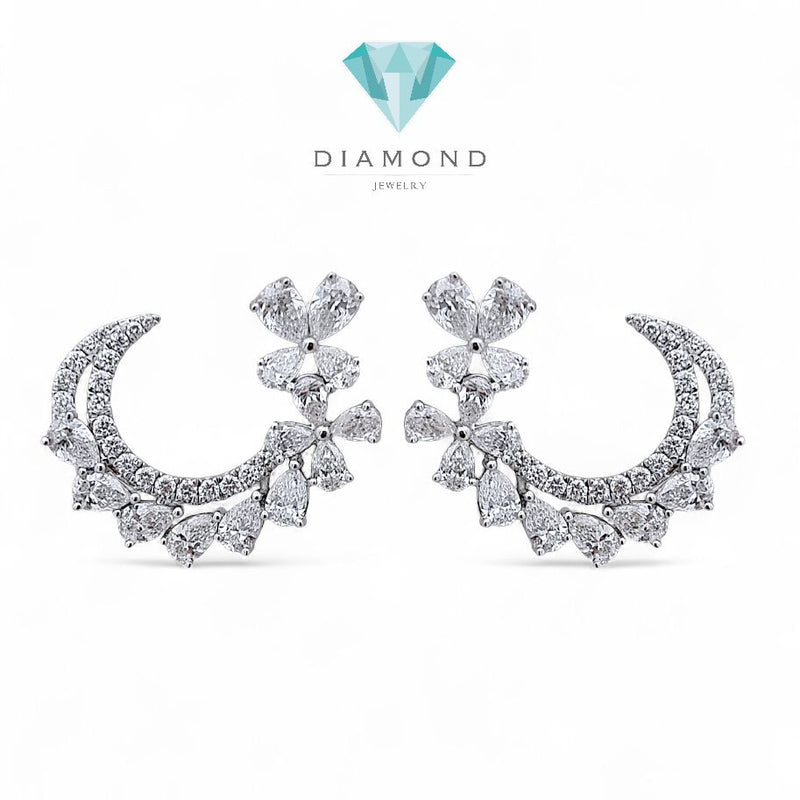 Flower Diamond Earring 18K Model C / Anting Bunga Berlian 18K / Diamond Jewelry 397AB20600VIONLS -HT