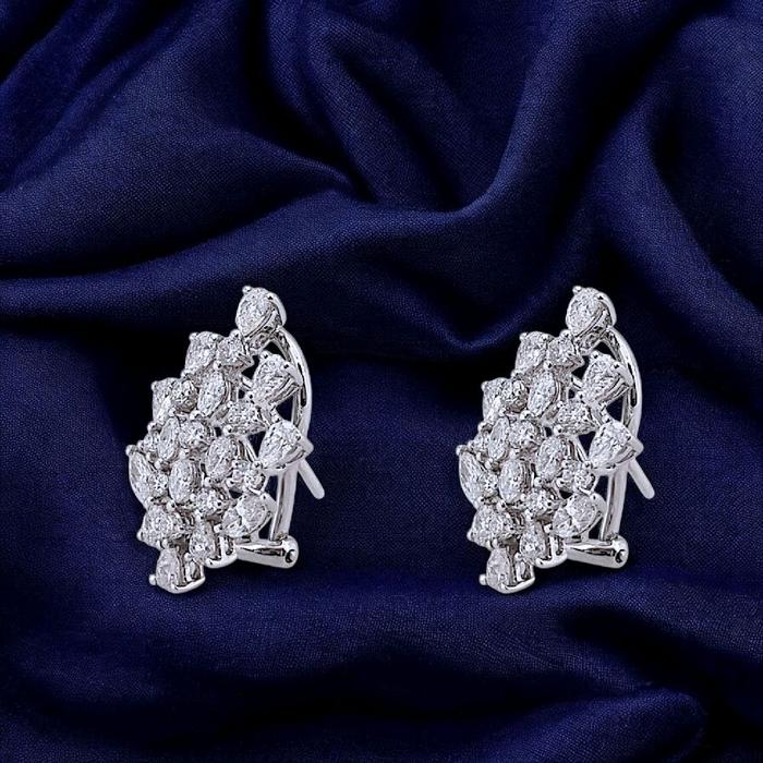Leaf Diamond Earring 18K / Diamond Jewelry
