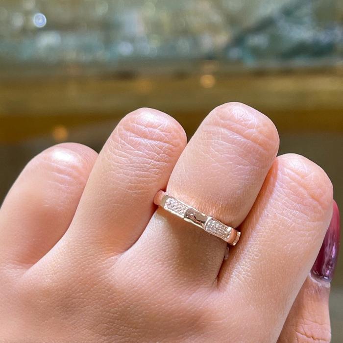 Cincin Emas Model Serpenti 750K/Cincin Model Ular Emas-Diamond Jewelry-358CMS3LS-HT