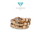 Ulo Serpenti two row Diamond Ring 18K / Diamond Jewelry 8CBD16400RB