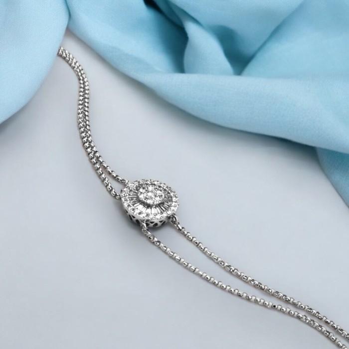 Diamond Bracelet Sahara Round / Gelang Berlian Bulat Simple /Gelang Berlian Asli Sahara 18k - Diamond Jewelry