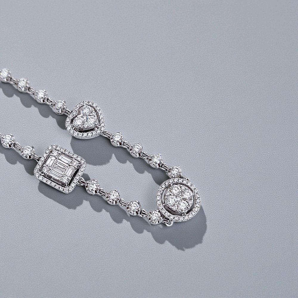 Fancy Tennis Diamond Bracelet 18K / Gelang Berlian Tennis Fancy 18K / Diamond Jewelry 405GB3600LS
