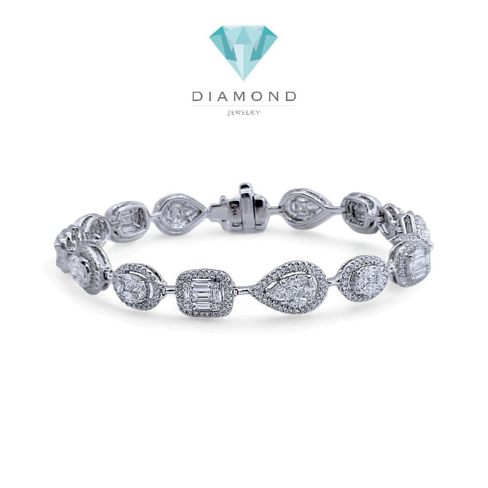 Tennis Fancyshape Diamond Bracelet 18K / Gelang Tennis Fancyshape Diamond 18K / Diamond Jewelry 403GB4000ANANLS-HT