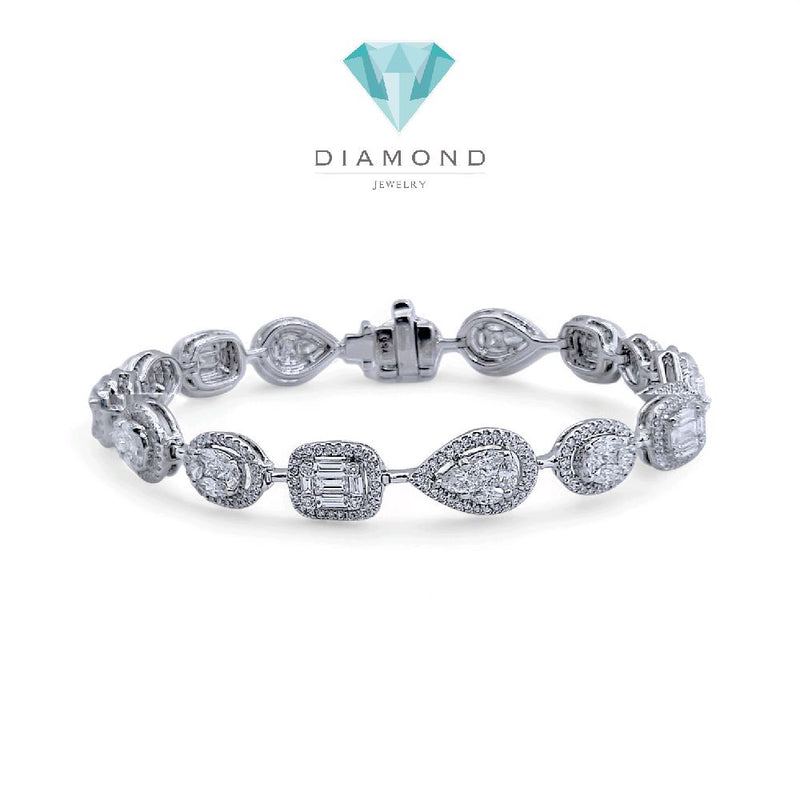 Tennis Fancyshape Diamond Bracelet 18K / Gelang Tennis Fancyshape Diamond 18K / Diamond Jewelry 403GB4000ANANLS-HT