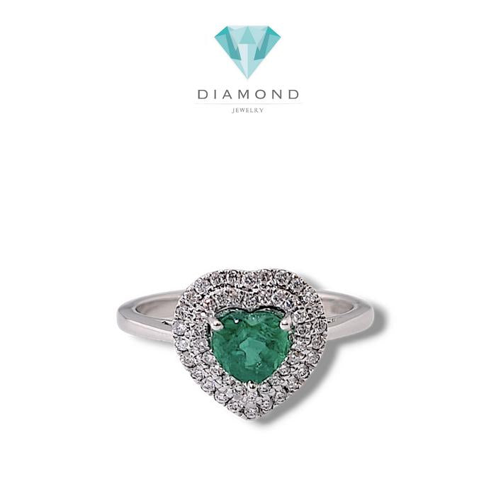 Love Emerald Ring / Cincin Emerald Berlian / Diamond Jewelry