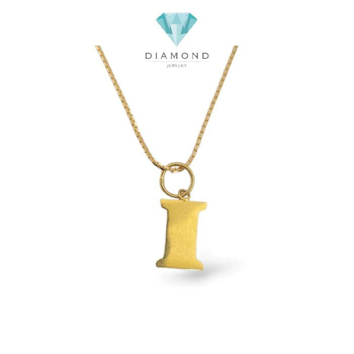 Gold Pendants Letter I 23K / Liontin Emas Huruf   I 23K / Diamond Jewelry / 295LMSWP1