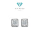 Baguette diamond jacket earring 18k -Diamond Jewelry