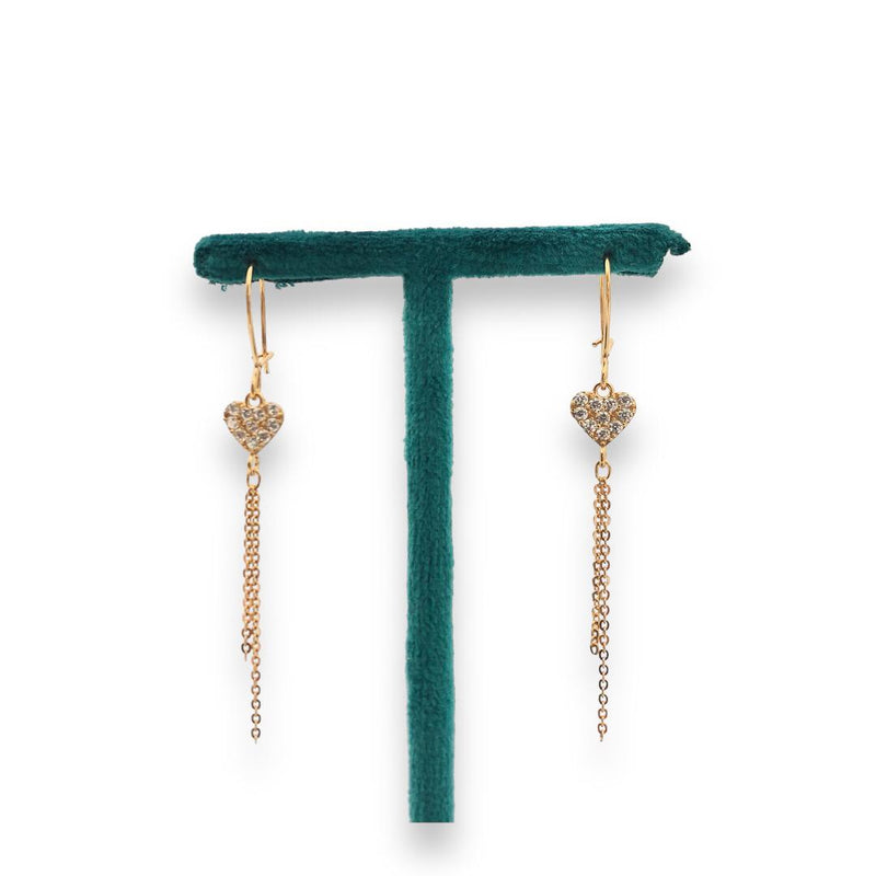 Heart Gold Earring 700K-Diamond Jewelry-379AMS2LS-HT