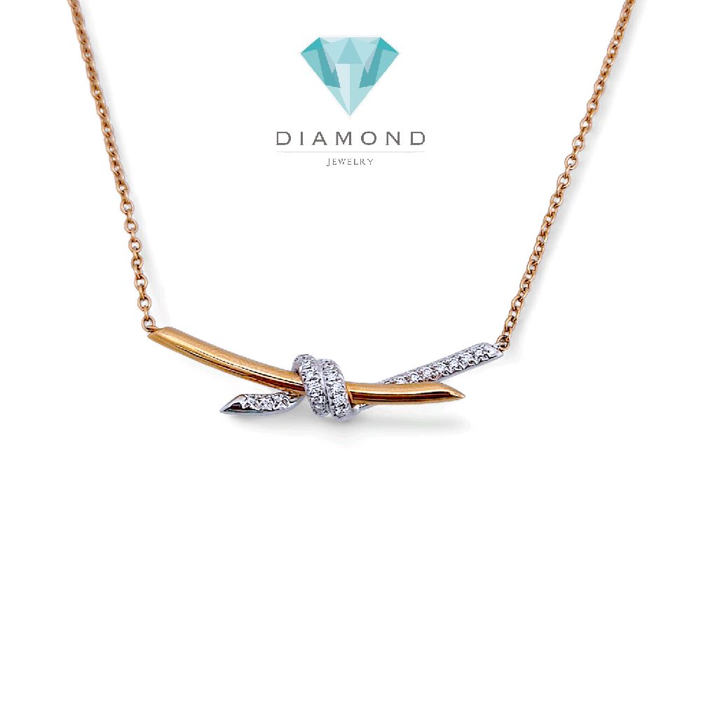 Knot Diamond Necklace 18K / Kalung Berlian Knot 18K / Diamond Jewelry 117KBD98000AB-HT