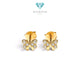 Gold Ribbon Kids with Zirconia Earring 16K / Anting Emas Anak Dengan Sirkon 16K / Diamond Jewelry / 436AMS084LS