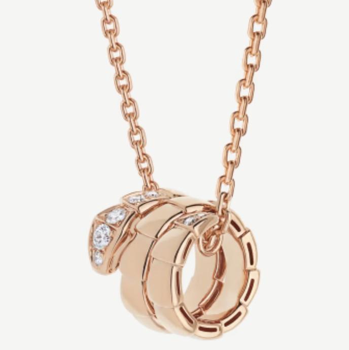 Viper snake seduttor necklace diamond 18K gold -Diamond Jewelry