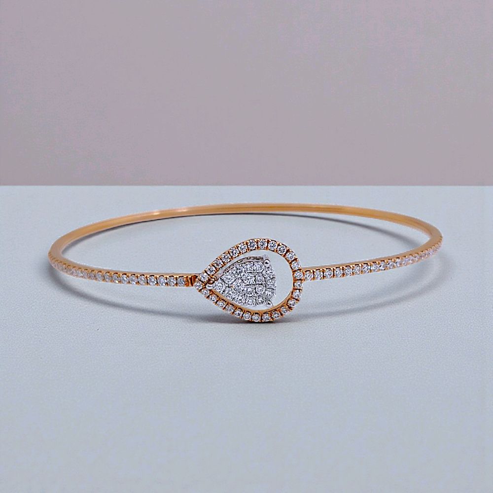 Tear Diamond Bangle 18K / Gelang Berlian Tear 18K / Diamond Jewelry 142GB96000AB-HT