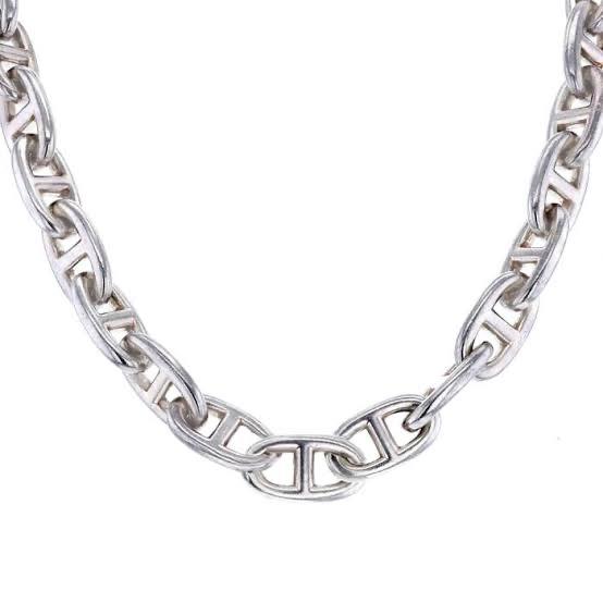 Hermes d'ancher small chain 18K gold Diamond Jewelry