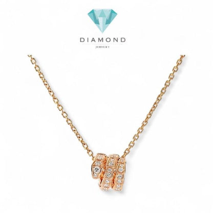 Snake ulo diamond pendant 18k/kalung ular berlian-Diamond Jewelry