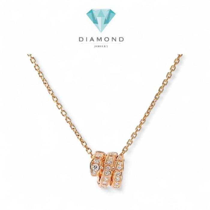 Snake ulo diamond pendant 18k/kalung ular berlian-Diamond Jewelry