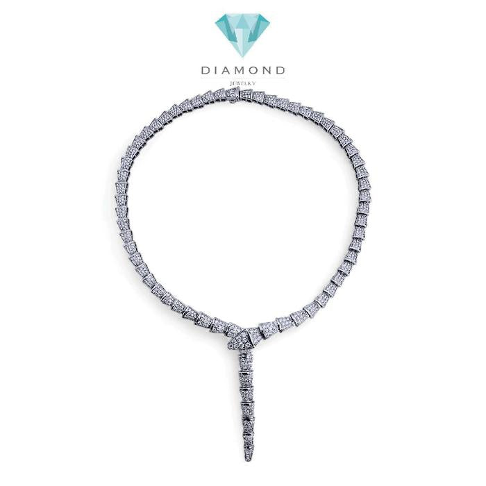 Ulo Serpenti Large Diamond Necklace 18K / Kalung Berlian Ulo Serpenti Besar 18K / Diamond Jewelry-1KBD4465ANNEW-HT
