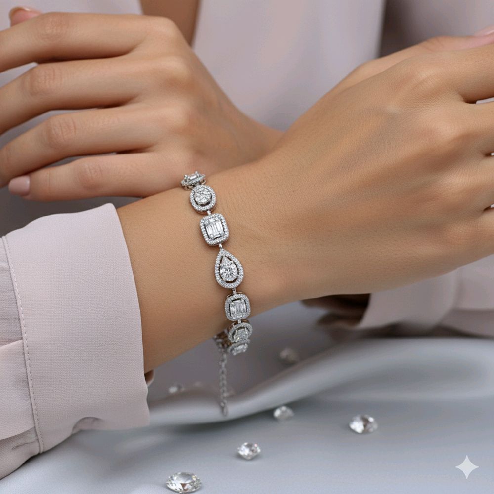 Tennis Fancyshape Diamond Bracelet 18K / Gelang Tennis Fancyshape Diamond 18K / Diamond Jewelry 403GB4000ANANLS-HT