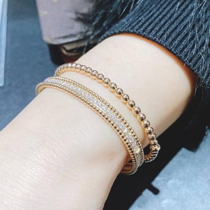 Perlee pearl vca bangle 18k rose gold-Diamond Jewelry