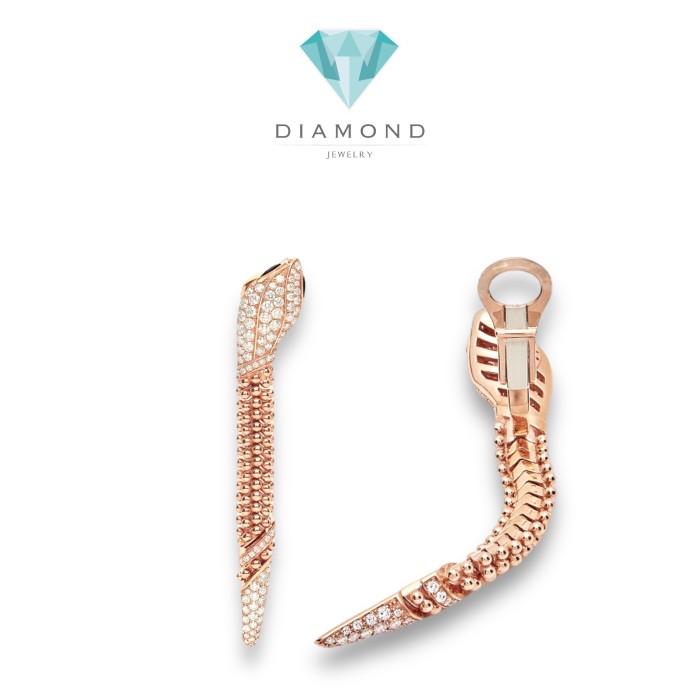 Snake Ulo Earring/Anting Berlian Model Ular Diamond Jewelry-378ABDDM11424LS-HT