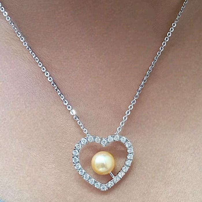 Liontin Love Pearl Diamond 18K / Diamond Jewelry 1LMGT5100WP-(1100HT)