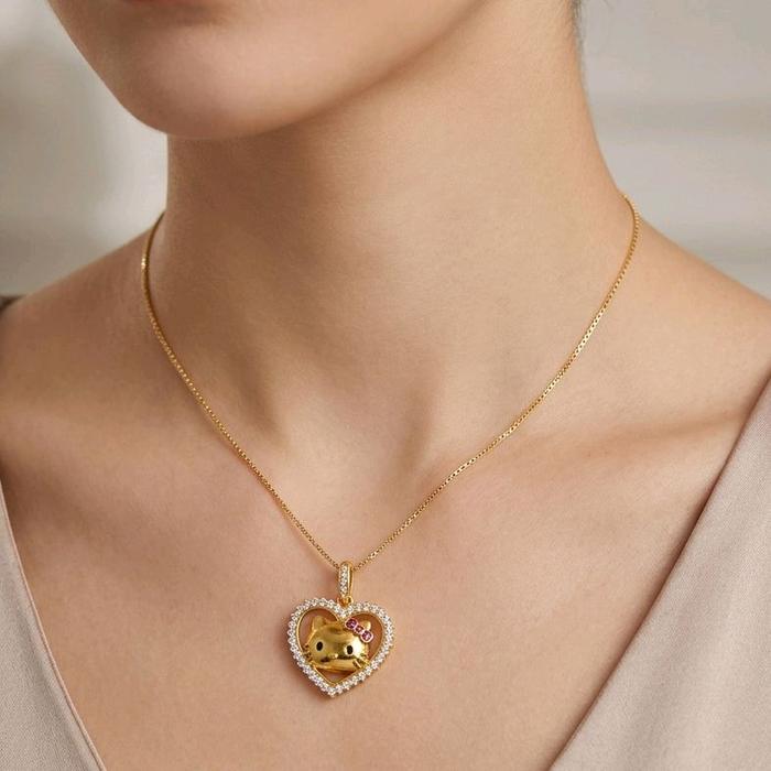 Hello Kitty Gold Pendant 23K / Liontin Emas Hello Kitty 23K / Diamond Jewelry / 203LMSWP4