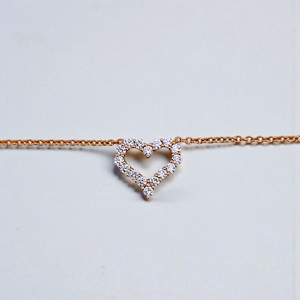 Love Small Diamond Necklace 18K / Kalung Berlian Hati Kecil 18K / Diamond Jewelry 133KBD52000AB -HT
