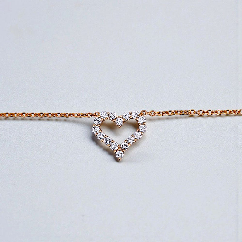 Love Small Diamond Necklace 18K / Kalung Berlian Hati Kecil 18K / Diamond Jewelry 133KBD52000AB -HT