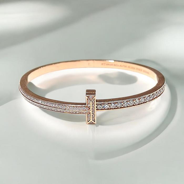 T1 Full Diamond Bangle/Gelang Berlian Model T1 Diamond Jewelry-5GBD20424DM-HT
