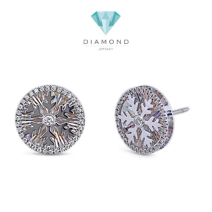 Snow Diamond Rainbow Sparkle Earring 18K / Diamond Jewelry