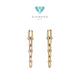 T hardware earring long 18K Gold Diamond Jewelry