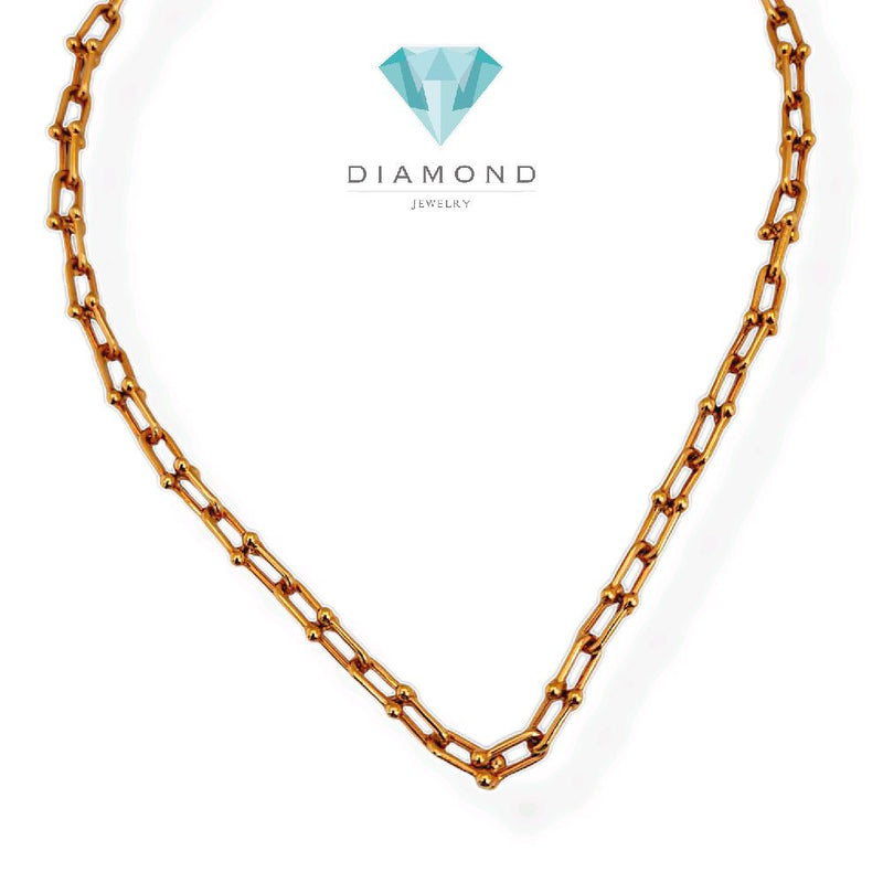T Hardware Chain Necklace 700/750 Gold/Kalung Emas Chain T-Diamond Jewelry -  394KMS1430LS-HT
