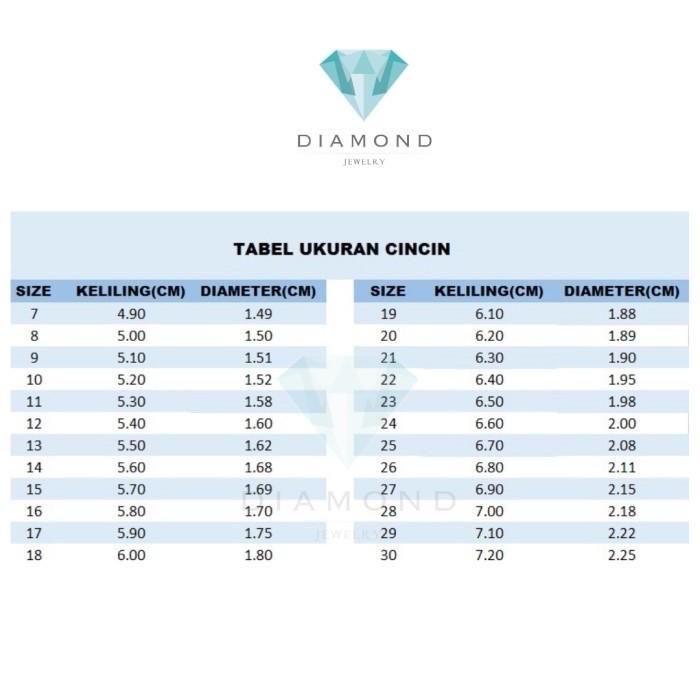 cincin emas putih asli Kristal