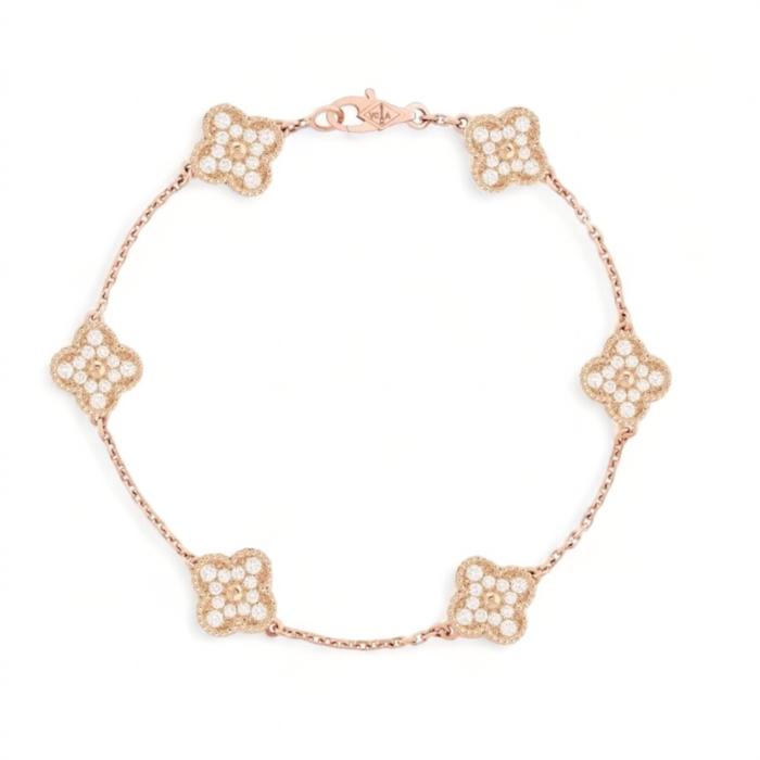 Sweet diamond gold clover vc 18k-Diamond Jewelry