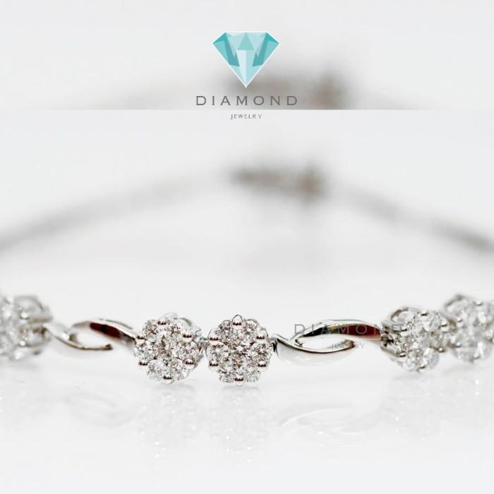 Diamond Bangle - Gelang Berlian - Diamond Jewelry - White 03030425
