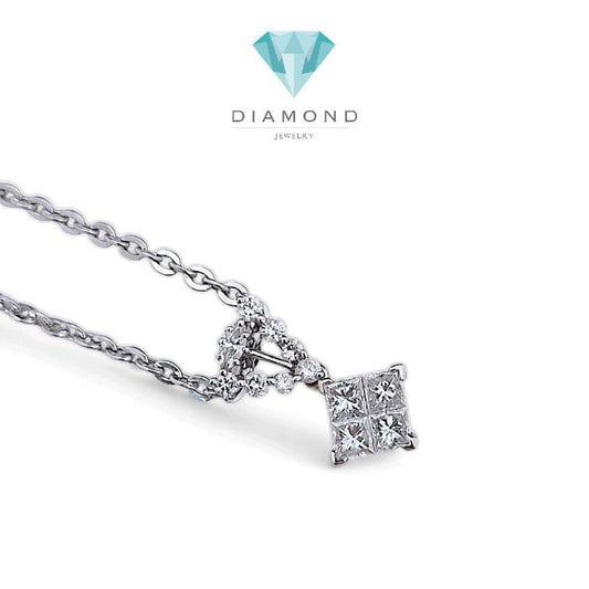 Liontin Square Diamond 18K / Diamond Jewelry