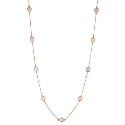 Diamond Elsa  necklace 18k stacking yard- Diamond Jewelry