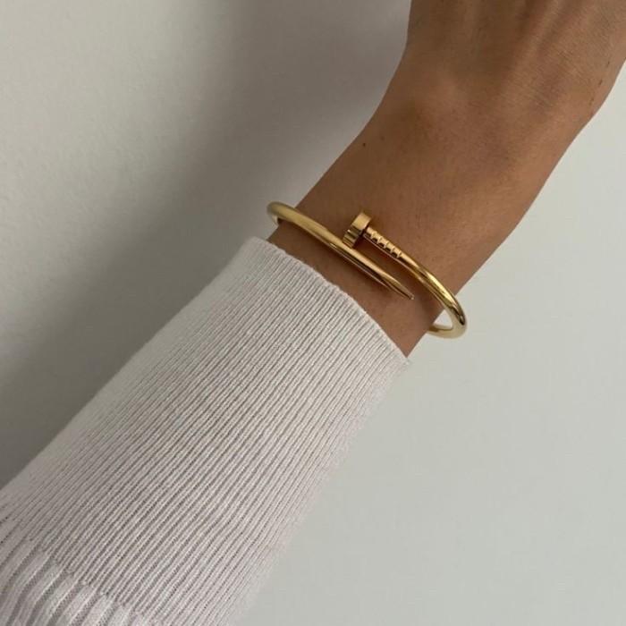 Gelang paku nail juste 18k gold-Diamond Jewelry
