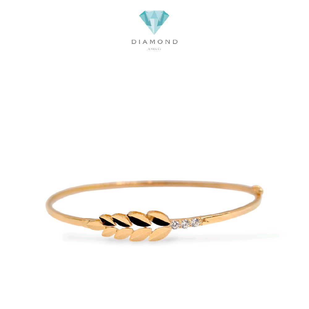 Leaf Gold Bangle 16K / Gelang Emas Daun 16K /  Diamond Jewelry / 463GMS287LS