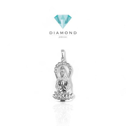 Kalung/liontin berlian Diamond Patung kwan im 18K