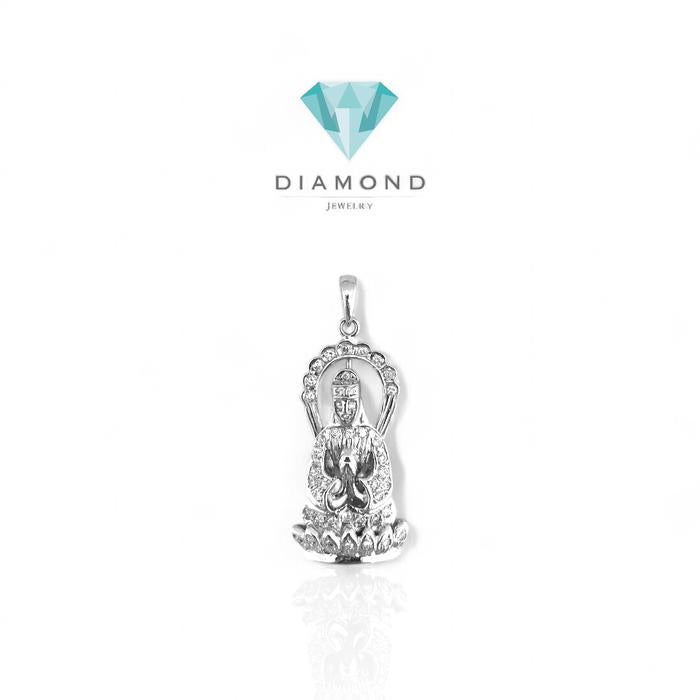 Kalung/liontin berlian Diamond Patung kwan im 18K