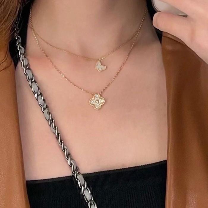 butterlfy clover  MOP sweet alhambra 18 K gold Diamond Jewelry